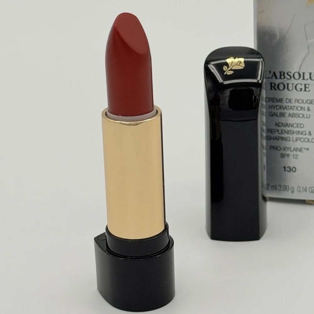 Lancome L'Absolu Rouge Replenishing‎ Reshaping Lipstick 130 Discontinued NIB
